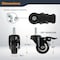 Powertec 2in PU Caster Wheels Set, 3/8in-16 x 1 Stem Casters, 2 w/ Locking Brake, 350 lbs, 360° Swivel 17220 - alternate 7