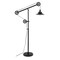 Homeroots 63" Black Reading Floor Lamp With Black Cone Shade 523598 - alternate 1