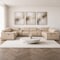Homeroots Beige Leather Power Reclining U Shaped Eight Piece Corner Sectional With Console 643925 - alternate 5