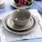 Gibson Home Siam 12 Piece Round Stoneware Dinnerware Set in Warm Grey 135256.12 - alternate 5