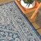 Jonathan Y Sinjuri Medallion Textured Weave Navy/Gray 4 ft Round Indoor/Outdoor Area Rug SMB101B-4R - alternate 7
