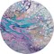 Homeroots 8' Periwinkle Purple And Ivory Round Abstract Washable Indoor Outdoor Area Rug 643555 - alternate 6