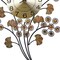 Homeroots 22" Copper Metal And Faux Crystal Silent Analog Gingko Floral Wall Clock 626545 - alternate 6