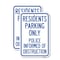 Signmission Parking Sign Residents Parking Only Police Informed of , 18'' X 24'', Heavy Gauge Aluminum, 2PK A-1824-2PACK-23355 - alternate 1