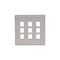 Hubbell 2-Gang 9-Port Keystone Wallplate, Office White IFP29OW - alternate 1