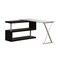 Homeroots 55" Clear and Black and Silver Glass Mirrored L Shape 286408 - alternate 3