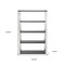 Homeroots 61" Black Steel Four Tier Bookcase 544280 - alternate 5
