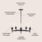 Jonathan Y Orpheus 24" 5-Light Farmhouse Industrial Iron Cylinder LED Chandelier, Oil Rubbed Bronze/Clear JYL9546A - alternate 8