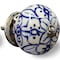 Homeroots Set of Eight Blue And White Ceramic And Metal Drawer Pull Knobs, 8PK 544432 - alternate 5