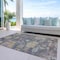 Homeroots 3' X 5' Blue Charcoal And Gold Floral Washable Indoor Outdoor Area Rug 604114 - alternate 7