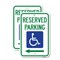 Signmission Reserved Parking With Handicapped Symbol With Left, 12'' X 18'' 2 Signs, Heavy Gauge Aluminum, 2PK A-1218-2PACK-24775 - alternate 1
