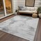 Homeroots 3' X 5' Silver Gray And Pewter Abstract Washable Indoor Outdoor Area Rug 582680 - alternate 5