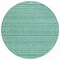 Homeroots 8' Turquoise And Aqua Round Striped Washable Indoor Outdoor Area Rug 615382 - alternate 8