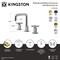 Kingston Brass Widespread Bathroom Faucet with Push Pop-Up Drain, Brushed Nickel KS1418KNX - alternate 4