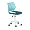 Homeroots Aqua Teal Blue and White Adjustable Height Swivel Rolling Office Chair 568070 - alternate 5