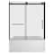 Kingston Brass 60" Acrylic Anti-Skid Alcove Left-Hand Drain Tub with Right Sliding Tub Door, White/Matte Black KVTAP6032L21A0 - alternate 1
