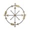 Homeroots 26" X 25" Brass and Black Metal Distressed Compass Wall Decor 483324 - alternate 1