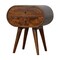 Homeroots 21" Chestnut Solid Wood Oval Two Drawer Nightstand 651608 - alternate 13