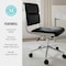 Martha Stewart Lulu Upholstered Office Chair in Black/Polished Nickel CH-240229-1-BK-MS - alternate 8