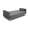 Homeroots 80" Gray Faux Leather Sleeper Sofa With Silver Legs 372116 - alternate 8
