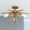 Vaxcel Estelle 3-Light 17 in W Brass Gold Mid-Century Modern Sputnik Semi Flush Ceiling Fixture C0164R - alternate 8