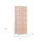 Homeroots 18" Pink and White Steel and Fabric Six Drawer Chest 484698 - alternate 5