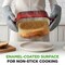 Nutrichef 10 in Enameled Cast Iron Bread Pan with Lid, Oval Loaf Dutch Oven with Silicone Gloves, Oven-Safe to NCCIEDO3RD - alternate 4