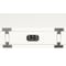 Homeroots 46" White Solid Wood Writing Desk With Three Drawers 389448 - alternate 9