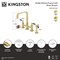 Kingston Brass Bridge Kitchen Faucet with Brass Sprayer, Polished Brass KS8252CKLBS - alternate 5