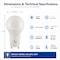 Euri Lighting A19 LED Bulb, 12W, 1100 lm, 75W Eq., 4000K, GU24, CEC/JA8/Title 24, UL EA19-12W5040CG - alternate 6
