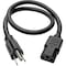 Eaton Tripp Lite Series Computer Power Cord, NEMA 5-15P to C13 - Heavy-Duty, 15A, 125V, 14 AWG, 2 ft. P007-002 - alternate 4