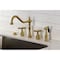 Kingston Brass Double-Handle Widespread Kitchen Faucet with Brass Sprayer, Brushed Brass KB1797BEXBS - alternate 5