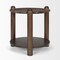Homeroots 26" Brown Marble And Solid Wood End Table With Shelf 604537 - alternate 4