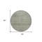 Homeroots 8' Sage And Ivory Round Abstract Washable Indoor Outdoor Area Rug 605562 - alternate 5