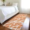 Homeroots 8' Runner Orange and White Abstract Washable Non Skid Indoor Outdoor Runner Rug 559281 - alternate 7