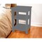 Homeroots 28" Gray Solid Wood Nightstand 548319 - alternate 1