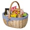 Wickerwise Picnic Basket with Handle and Washable Plaid Liner - Ideal for Outdoor Adventures,  QI004718.L - alternate 1