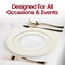 Smarty Had A Party White with Gold Edge Rim Plastic Dinnerware Value Set (120 Dinner Plates + 120 Salad Plates), 240PK 110GVP-CASE - alternate 9