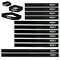Grizzly Supply Bundle Strap, 9, 12, 16 in L, 1 in W, Hook and Loop Closure, Reusable, Black, 12PK GS-HLBS9x12x16-0 - alternate 1