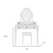 Homeroots 38" White Wood Mirrored Dresser 691685 - alternate 5