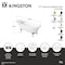 Kingston Brass 57" Cast Iron Oval Single Slipper Clawfoot Tub, 7" Faucet Drillings, White/Brushed Brass VCT7D5731B7 - alternate 2