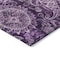 Homeroots 8' Purple And Charcoal Round Floral Medallion Washable Indoor Outdoor Area Rug 603193 - alternate 6