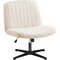 Yssoa Criss Cross Chair, Legged Home Office Desk Chair No Wheels Armless, Wide Seat Swivel Vanity C 3A88FNCHAIROFFICEBGE01 - alternate 5