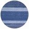 Homeroots 8' Navy Blue Sky Blue And Charcoal Round Abstract Washable Indoor Outdoor Area Rug 615280 - alternate 6