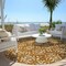 Homeroots 8' Copper And Beige Round Floral Washable Indoor Outdoor Area Rug 595981 - alternate 5