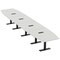 Skutchi Designs 18 Person Conference Table With Power Unit | 18' Boat Table | Harmony Series HAR-BOT-48X216-T.BK-U779-EBLK - alternate 1