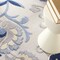 Homeroots 8' Blue And Gray Round Floral Indoor Outdoor Area Rug 546667 - alternate 7