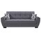 Homeroots 93" Gray Chenille Convertible Futon Sleeper Sofa And Toss Pillows With Storage 607076 - alternate 5