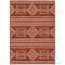 Homeroots 5' X 8' Red And Ivory Southwestern Washable Indoor Outdoor Area Rug 593715 - alternate 6