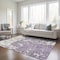 Homeroots 3' X 5' Lavender And Ivory Abstract Washable Indoor Outdoor Area Rug 612755 - alternate 6